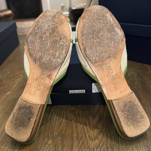 Brooks Brothers size 7 green and cream color - Picture 3 of 5